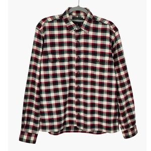 Vintage Polo Country Ralph Lauren Plaid Flannel Long‎ Sleeve Button Shirt Medium